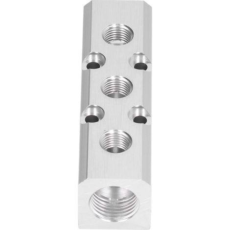 Collecteur pneumatique de distribution d'air, connecteur répartiteur, entrée G1/2, sortie G1/4, 30 x 30 mm, SY30-02-3F (1/5)