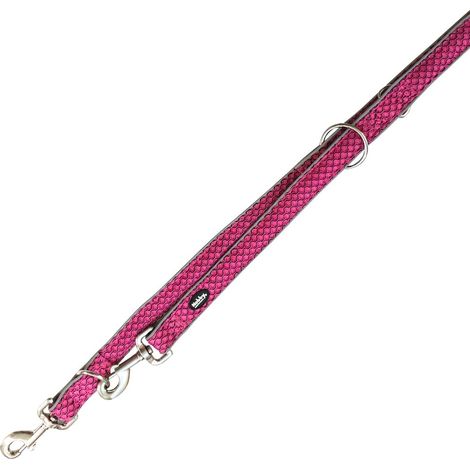 Laisse en Maille Filet Air Framboise XS-S 20 mm, 200 cm (1/2)