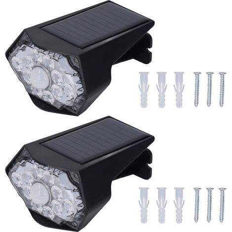 Projecteurs extérieurs à détecteur de mouvement LED, lampes solaires pour terrasse et jardin (1/5)