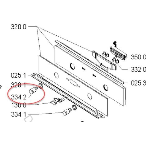 BOUTON GAUCHE COMMUTATEUR FOUR POUR FOUR WHIRLPOOL - 481241279223