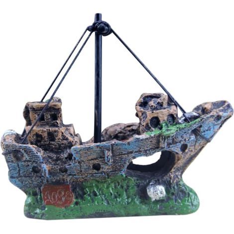 1Pièce Décoration Aquarium Résine Pirate Simulée pour Ornement de Réservoir de Poissons Accessoire Paysager pour Aquariums