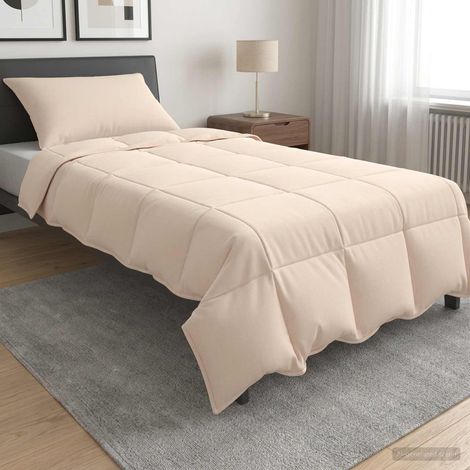vidaXL Juego de Edredón 2 uds. 140 x 200 cm Verano 1050 gsm Beige (1/5)
