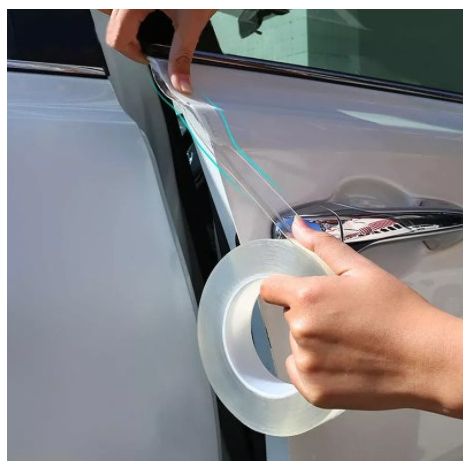 Lámina transparente para umbrales de puertas de coche, 50 mm x 5 m (1/5)