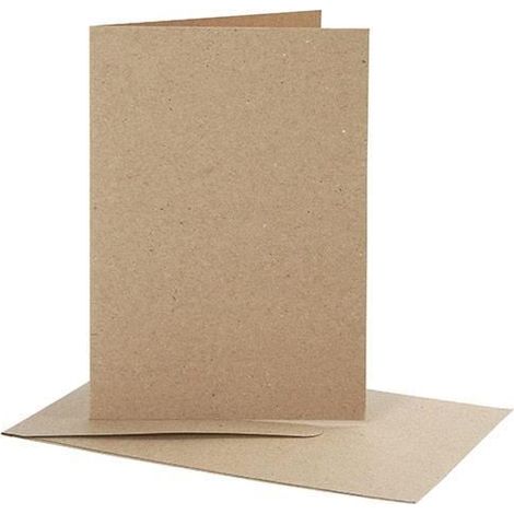 10 Cartes et enveloppes kraft