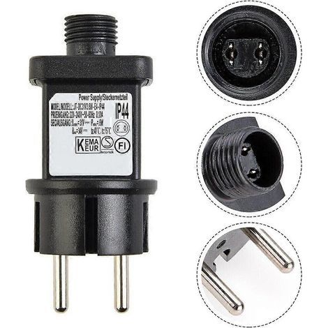 LED-Netzadapter für Lichterketten, Transformator, IP44-Treiber, max. 31 V, 6 W, 36 VA/9 W, für Niedervolt-Lichterketten. (1/5)
