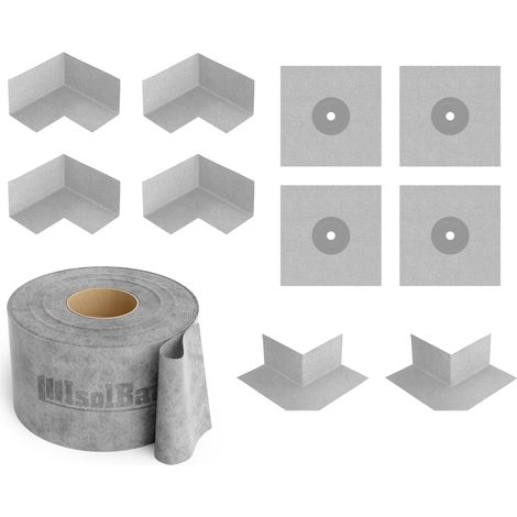 Isolbau Dichtset Bandset Dichtband 50m Dusche Innenecke Bad Dichtmanschetten (1/5)