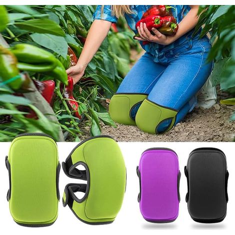 Genouillères de jardinage souples en mousse à mémoire de forme vert foncé - taille (1/3)