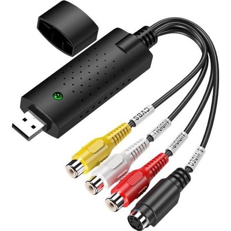Convertisseur de capture vidéo USB VHS vers Digital DVD Enregistreur de transfert Vidéo Capture de capture audio pour Windows, enreg (1/4)