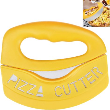 Pizza Cutter Coupeuse Coupe Pizzas - 1 Pièce, Jaune, Antidérapante Roulette à Pizza, pour Couper Pizzaes, Ustensile Cuisine Couteau, Inoxydable Coupes Pâte, Découper Croûtes, Tartes (1/5)