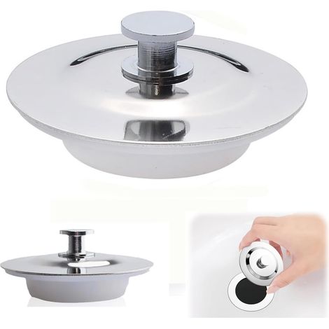 1 Bouchon de vidange,Acier inoxydable,42-45 mm,Bouchon de baignoire,Anti-fuites,Lavabo et évier
