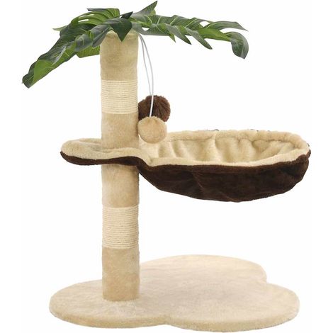 Maison Exclusive - Albero per Gatti con Tiragraffi in Sisal 50cm Beige e Marrone (1/5)