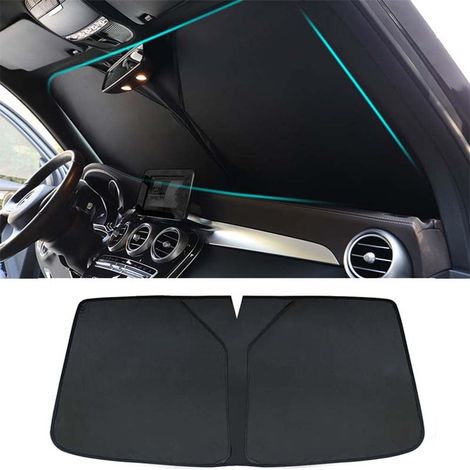 Pare-Soleil de Pare-Brise de Voiture, pour Peugeot 308 III (Phase I, 2021) Hatchback 2021-2024 Portable Pliable Soleil De Fenêtre Avant De Voiture Parechaleur Intérieurs