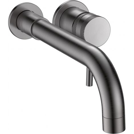 Orbit Core Lever Basin Mixer Tap Wall Mounted - Gunmetal (1/2)