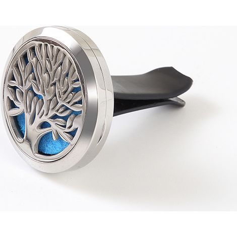 Diffuseur de voiture (1 pièce), diffuseur d'huiles essentielles en acier inoxydable, petit boîtier d'aromathérapie avec aimant puissant, diffuseur de parfum d'ambiance