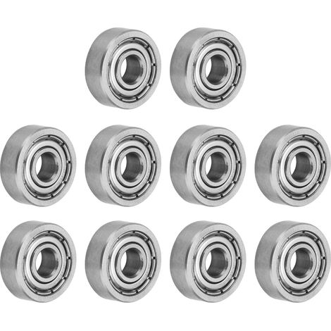 Lot de 10 roulements miniatures en acier inoxydable à une rangée, accessoires mécaniques S604Z (1/5)