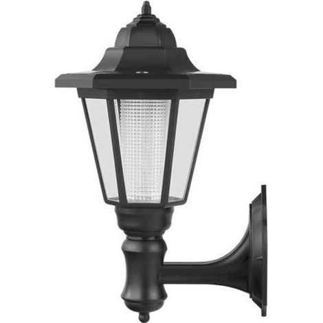 Lampe solaire Extérieur étanche Eclairage Spot LED solaire Lampe murale IP44 28 x 18 cm pour Jardin Cltures Murs Cour Lumière chaude