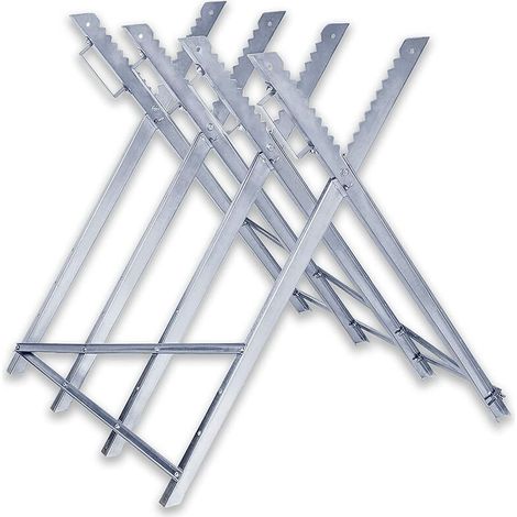 Chevalet de sciage Tronçonneuse à bois en acier 83 x 83 x 79 cm Pliable 100 kg Charge maximale pour la structure de scie HENGMEI