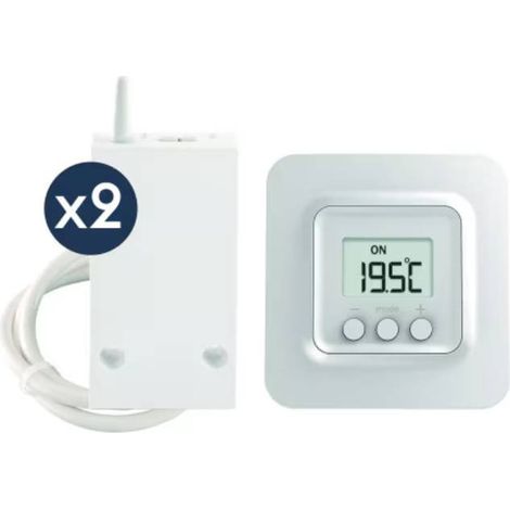 Thermostat radio fil pilote pour 2 radiateurs – Gestion de chauffage connecté – Compatible avec systèmes FP-Delta Dore – Installation facile