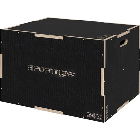 Plyo-Box/Sprungbox, robuste, 76 x 61 x 51 cm, noir, poignée 10 x 3,5 cm, jusqu'à 120 kg (1/5)