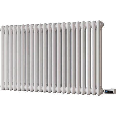 Alpha - White Column Electric Radiator H600mm x W988mm 2 Column 900w Thermostatic WIFI (1/3)