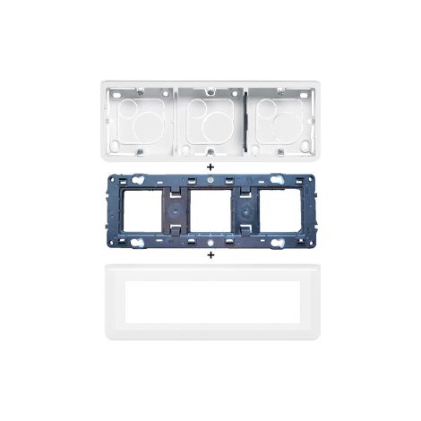 Legrand Mosaic - Kit Cadre saillie 8 modules - horizontal - Ru00e9f. : 078818L +080286+080253 (1/5)