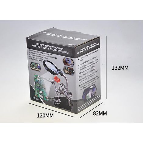 Clip d'aide à la réparation avec loupe lumineuse téléphone portable carte mère équipement numérique outil de réparation table-1pc (1/3)