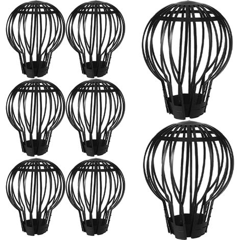 8 Protections de gouttière en plastique noir pour toitures (1/5)