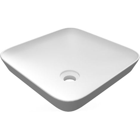 LAVABO DA INCASSO QUADRATO SENZA FORO 36X36 CM Bianco