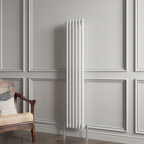 Traditional 2 Column White Radiator (1800mm H × 290mm W) – 3770 BTU / 1105W – Cast Iron Style (1/5)
