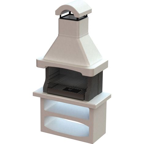 Barbecue in calcestruzzo allegerito e parafiama modello Salamanca disponibile in colore nero e grigio cemento (1/3)