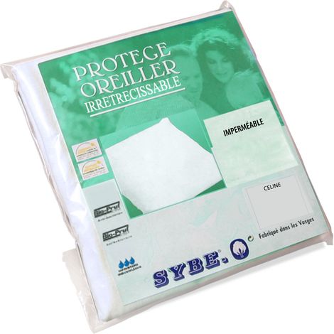 Housse de protection d'oreiller imperméable 60x60 cm Céline Blanc (1/5)