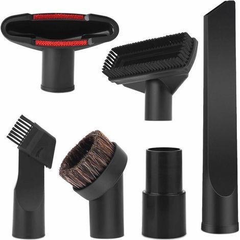 Universelles Staubsauger-Bürstenset 32 mm – 6-teilig für Polster, Fugendüse, Matratzendüse, Saugbürstendüse mit Schlauchadapter (35 mm auf 32 mm) – Crezuo