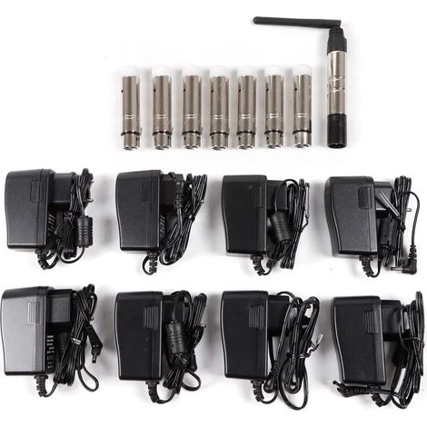 DMX512 - Emetteur DMX avec 8 récepteurs radio 2.4 G, pour les bars, les fêtes, la scène, signal DMX, effets de lumière sans fil (1/5)
