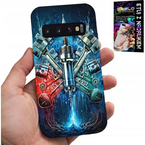 Coque pour Samsung Galaxy S10 Plus - Motif pièces de mécanicien moteur + film protecteur (1/5)