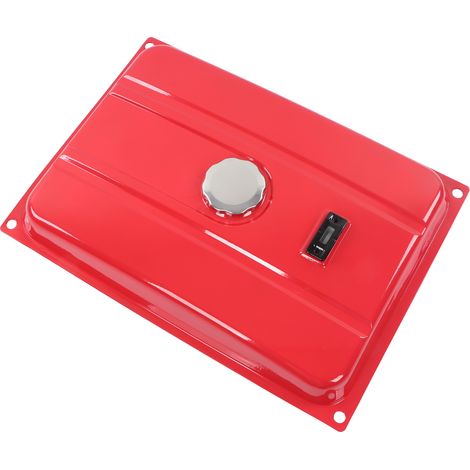 Réservoir de carburant pour générateur, rectangulaire, rouge, robuste, bidon d'essence et boîte à huile pour générateur, 5,8 gallons (1/5)