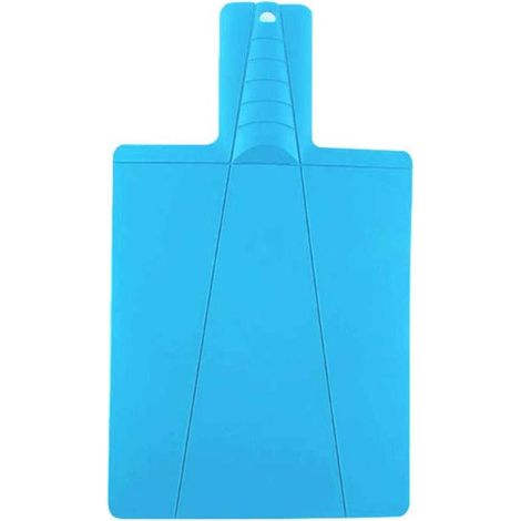 1 planche à découper - plastique - antidérapante - pliable - 38 x 21,5 cm - bleue (1/5)
