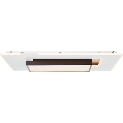 Brilliant Hutson LED Deckenleuchte 80x50cm weiß/schwarz, Metall/Kunststoff, 1x 60 W LED integriert, (Lichtstrom: 6800lm, Lichtfarbe: 3000-7100K)