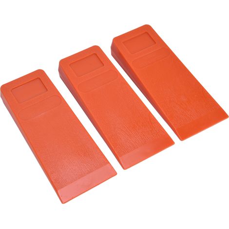 3 Pièces Cale d'Abattage 20cm à Pointes Plastique Sécurisé pour Tronçonneuse et Débitage Bois