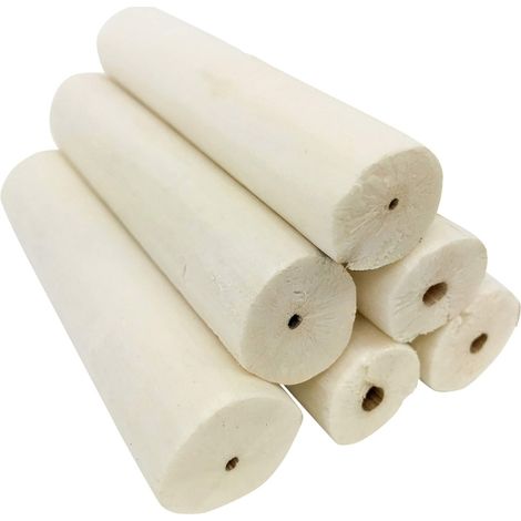 Lot de 6 bâtonnets à mâcher en bois naturel pour perroquets et autres petits oiseaux en cage.