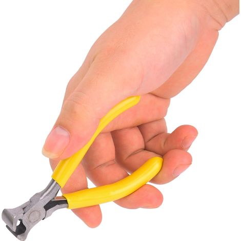 Pince à cordes de guitare jaune, acier, outil de réparation et d'entretien d'instruments de musique, manche ergonomique (1/5)