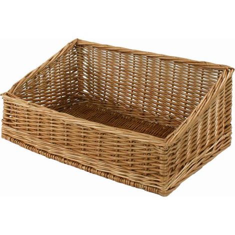 Cesta espositore in vimini grande rettangolare cm 50x35xh21/12