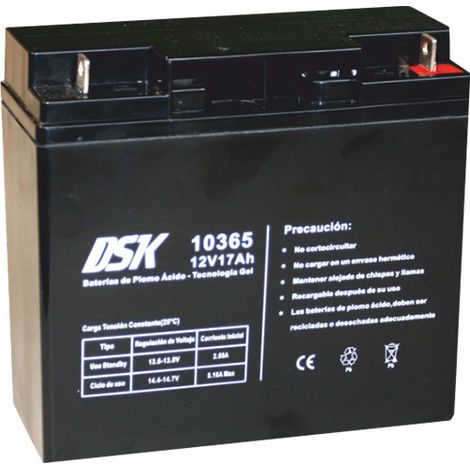 Batteria al piombo 12vdc 17ah Gel Veicoli 181x76x167mm Dsk 10365