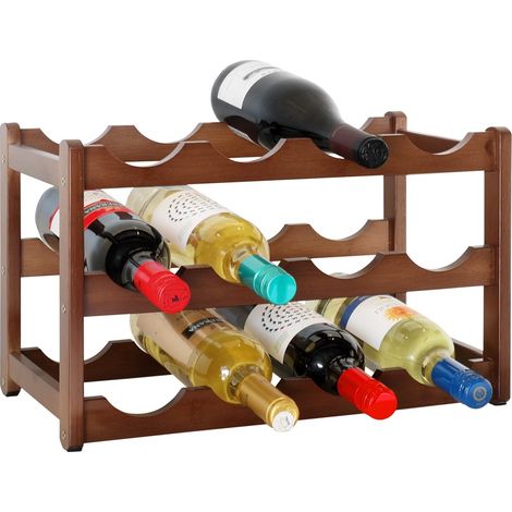 Weinregal aus Holz - für 12 Flaschen (1/5)