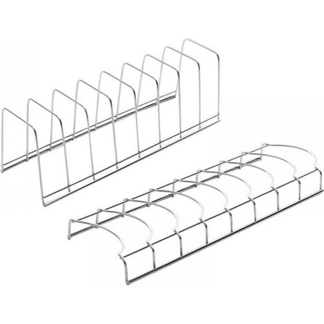 Égouttoir à vaisselle de cuisine, égouttoir à vaisselle en acier inoxydable, porte-couverts, porte-couvercles de casseroles, égouttoir à vaisselle, accessoires de cuisine (argent).