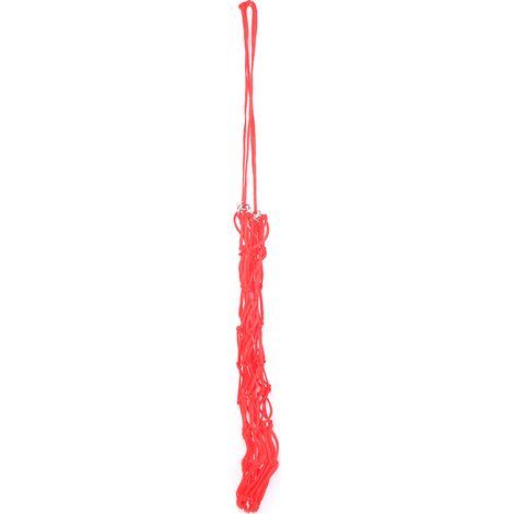 Filet à fourrage de taille moyenne, robuste et durable, en corde de nylon, avec anneau de soudure argenté (rouge) (1/5)