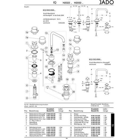 Ideal Standard a86048489nu JA VanneDO latérale regard, 3 trous WT