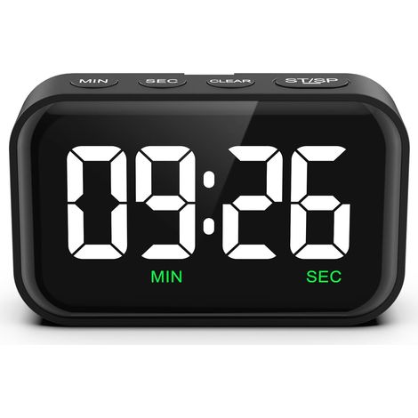 Keukentimer, digital, magnetic, 3.5 pollici, grande schermo LED, digitale afteltimer, timer, visual melding, keukentimer, korte-tijd-wekker, eierkooktimer met luid Alarm, geschikt voor koken, studeren (1/5)
