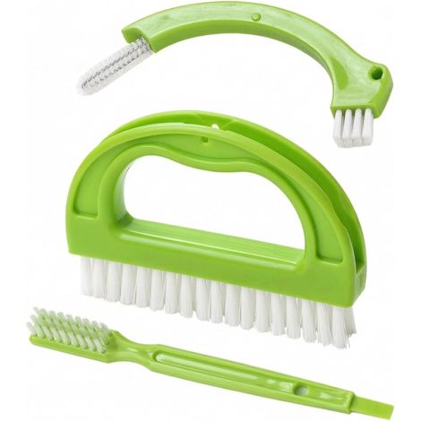 Set di spazzole per la pulizia delle fughe delle piastrelle, strumento di pulizia multiuso, ecologico, set da 3 pezzi (1/5)