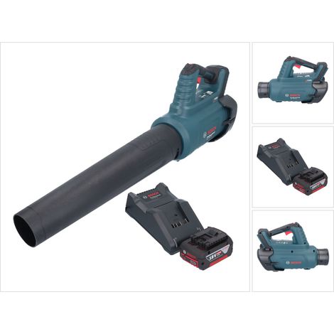 Soffiatore a batteria senza spazzole Bosch GBL 18V-750 Professional 18 V BITURBO + 1x batteria da 4,0 Ah + caricabatterie