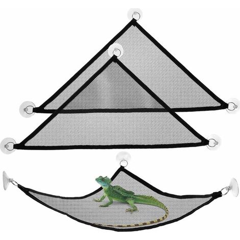 Zubehörnetzteile für Chaiselongue-Leiter, Hängematten für Reptilien, Echsen, Schlangen, Bartagamen, Echsenhängematte, für große und kleine Bartagamen (1/5)
